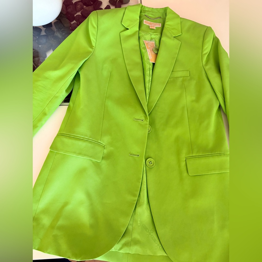 NWT- Michael Kors Vibrant Lime Blazer